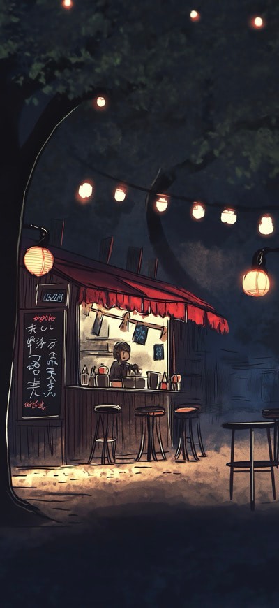 Cafe At Night Hours A Painting