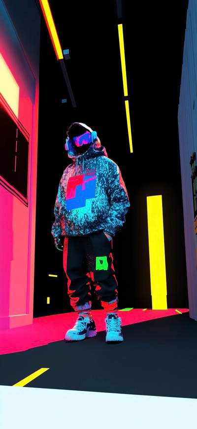 Neon Figure In Bold Street