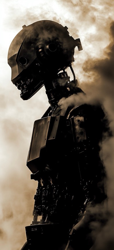 Barely Standing Robot Against Smoke