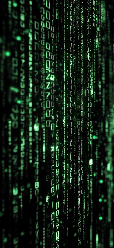 Hacker Screen With 0s And 1s