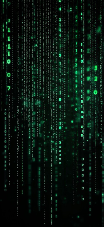 Hacker Screen With 0s And 1s