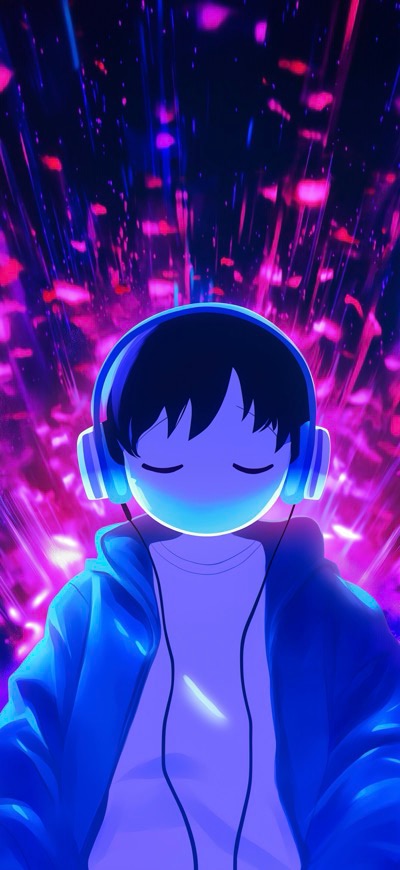 Guy With Headset In Night Sky