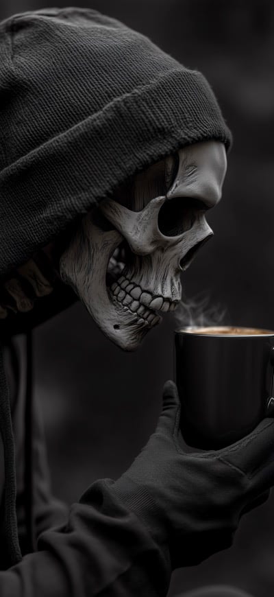 Cool Skull Drinking 1