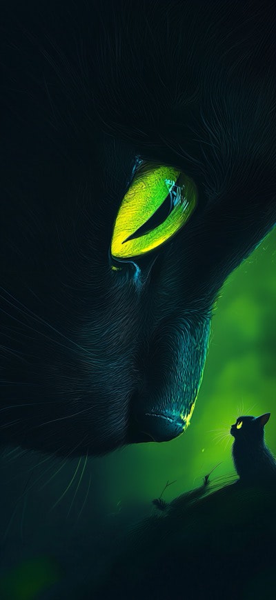 Dark Green Cat