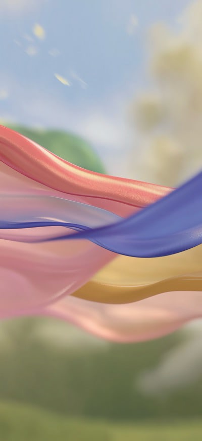 Drying Clothes In Windy Nature