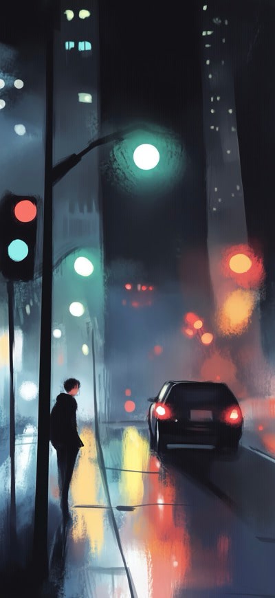 Painted Night Street