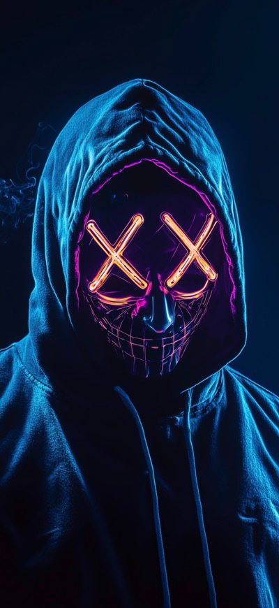 Neon Mask Figure