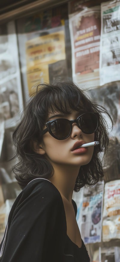 Smoking Against News Paper Stall