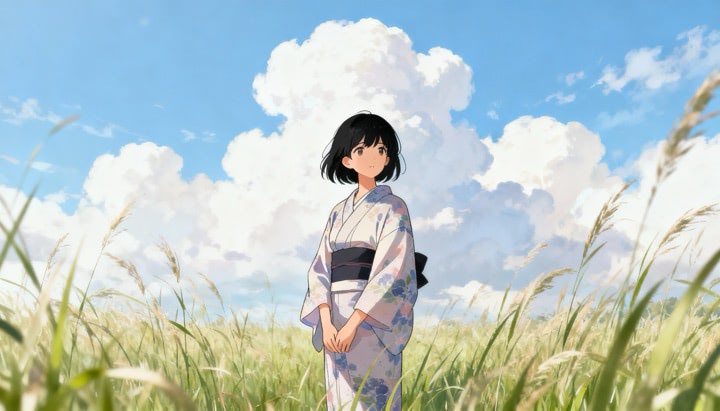 Anime Girl In Fields