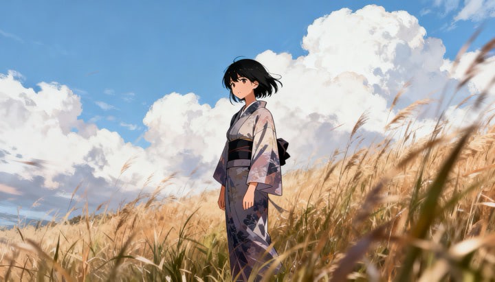 Anime Girl In Fields