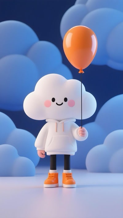 Cloud Head With Ballon