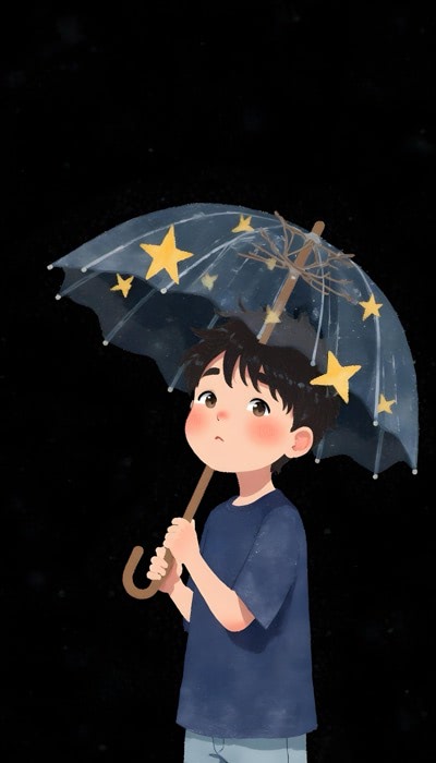 Boy With Umbrella