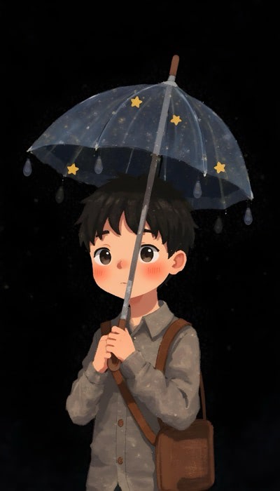Boy With Umbrella