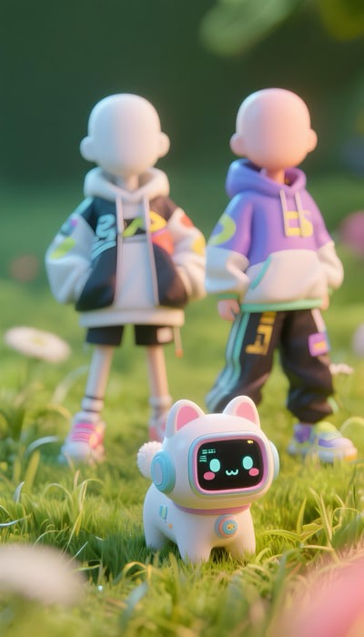 Japanese Couple With Cute Dog