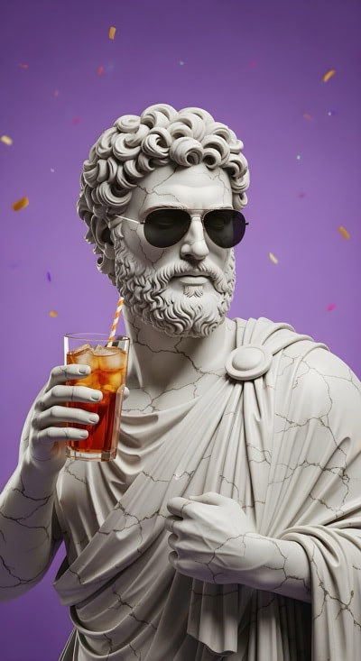 Cool Stoic With Ice Tea