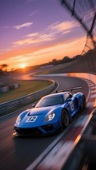 Racing Blue Car