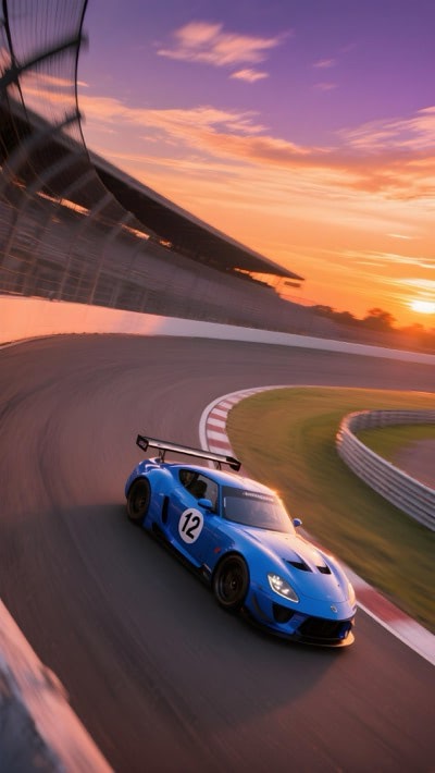 Racing Blue Car