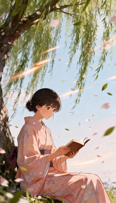 Reading Book Below Tree