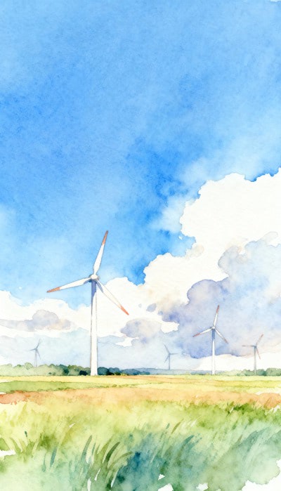 Windmill Blue Sky