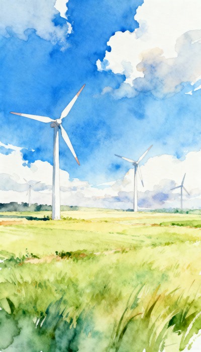 Windmill Blue Sky