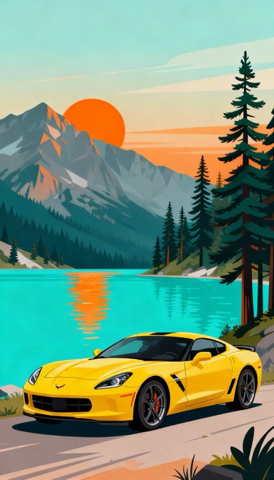 Yellow Sports Car