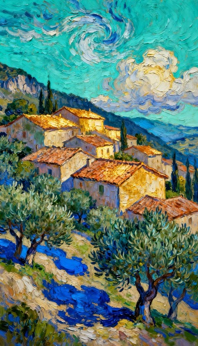 Van Gogh Style Scenery